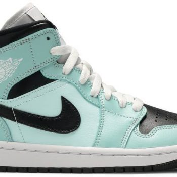 Wmns Air Jordan 1 Mid 'Aqua Black' BQ6472-300