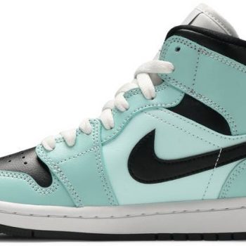 Wmns Air Jordan 1 Mid 'Aqua Black' BQ6472-300