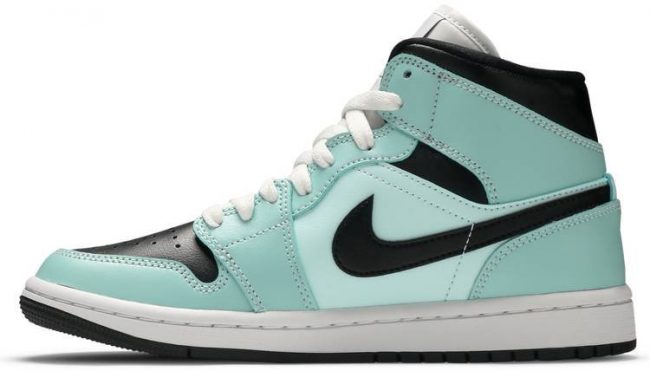 Wmns Air Jordan 1 Mid 'Aqua Black' BQ6472-300