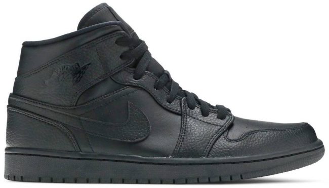 Air Jordan 1 Mid 'Triple Black' 554724-091