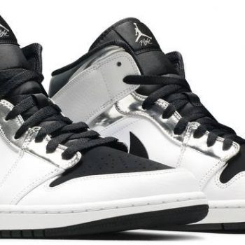 Air Jordan 1 Mid 'White Silver' 554724-121