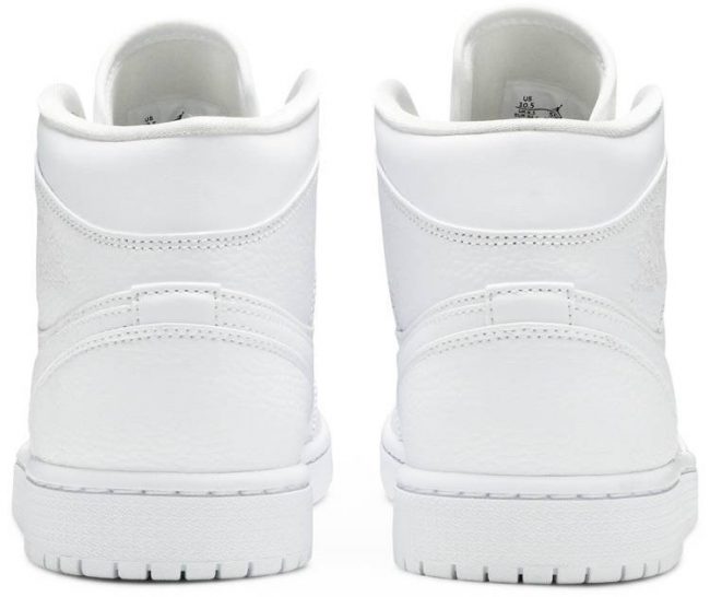 Air Jordan 1 Mid 'Triple White' 554724-130