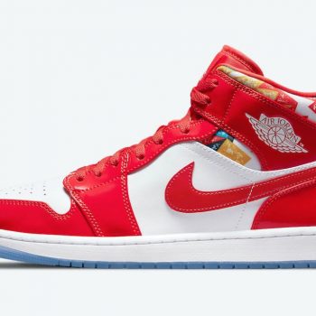 Air Jordan 1 Mid Gets Swathed in Geometric Prints DC7294-600