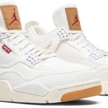 Levi's x Air Jordan 4 Retro 'White Denim' AO2571-100