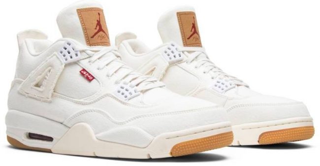 Levi's x Air Jordan 4 Retro 'White Denim' AO2571-100