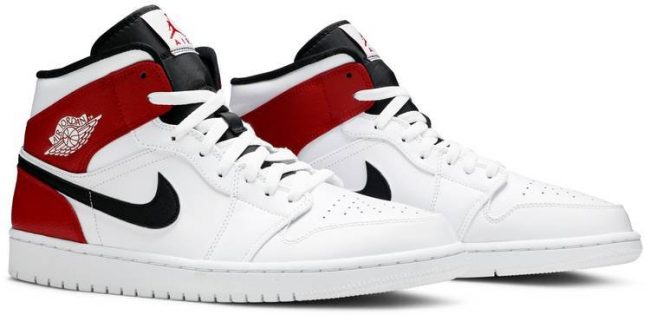 Air Jordan 1 Mid 'White Chicago' 554724-116