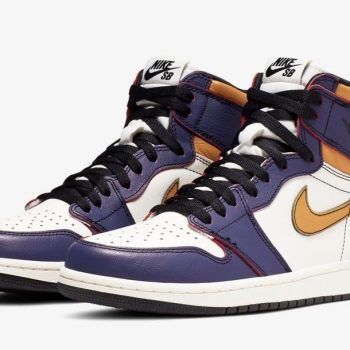 Nike Air Jordan 1 Gold Purple