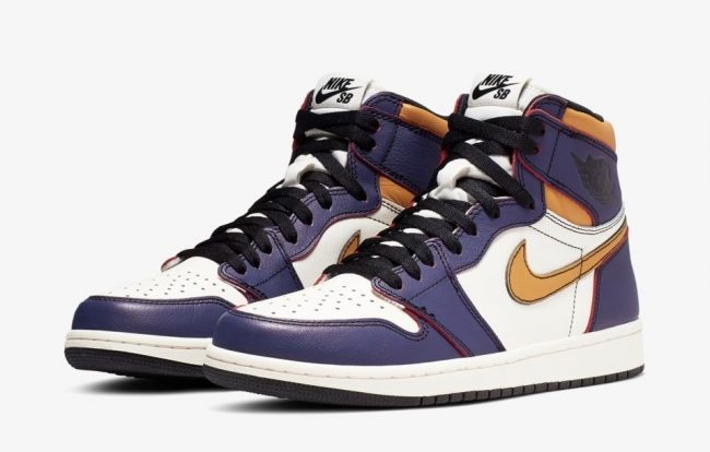 Nike Air Jordan 1 Gold Purple