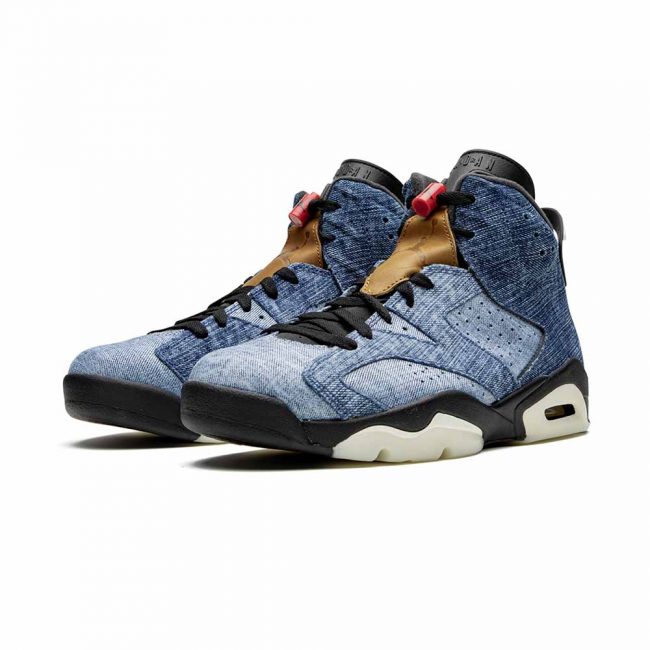 Air Jordan 6 "black Washed Denim"