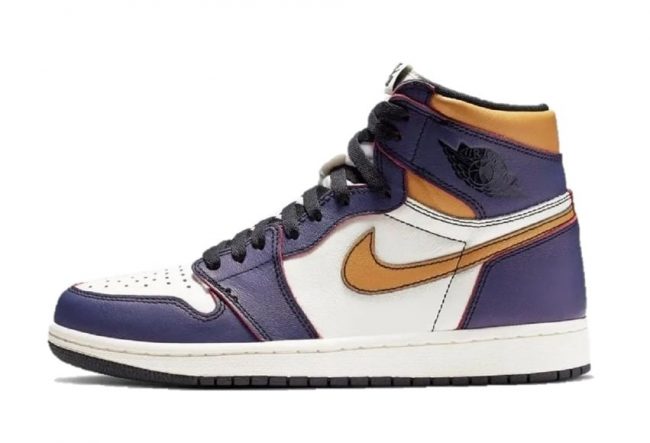 Nike Air Jordan 1 Gold Purple