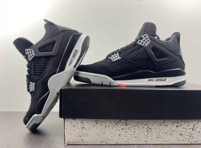 Nike Air Jordan 4 Black Canvas