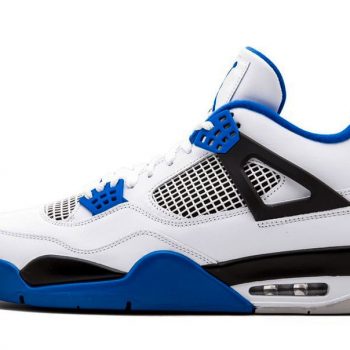 Nike Air Jordan 4 White Blue Motorsports