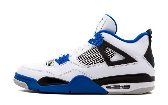 Nike Air Jordan 4 White Blue Motorsports