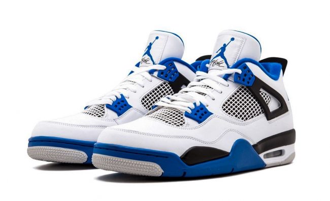 Nike Air Jordan 4 White Blue Motorsports