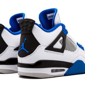 Nike Air Jordan 4 White Blue Motorsports