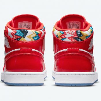 Air Jordan 1 Mid Gets Swathed in Geometric Prints DC7294-600