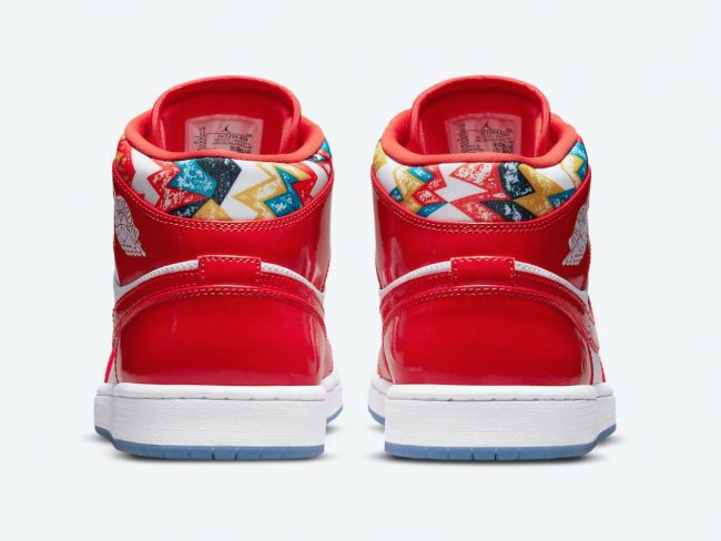 Air Jordan 1 Mid Gets Swathed in Geometric Prints DC7294-600