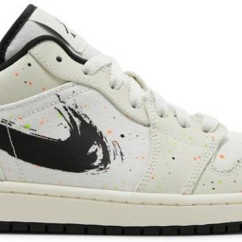 Air Jordan 1 Low 'Brushstroke Swoosh-Paint Splatter' DM3528-100