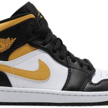 Air Jordan 1 Mid 'Black University Gold' 554724-177