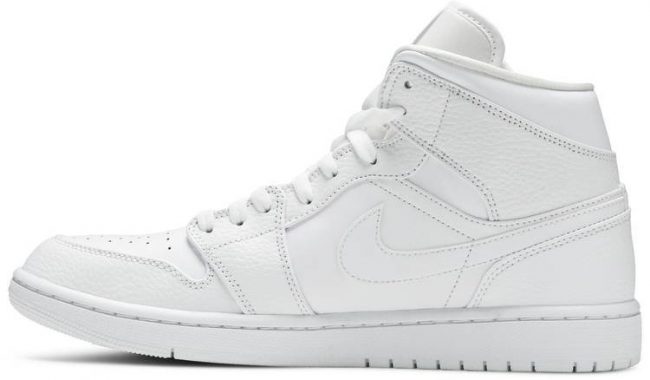 Air Jordan 1 Mid 'Triple White' 554724-130