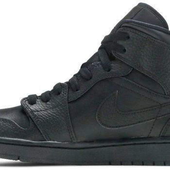 Air Jordan 1 Mid 'Triple Black' 554724-091