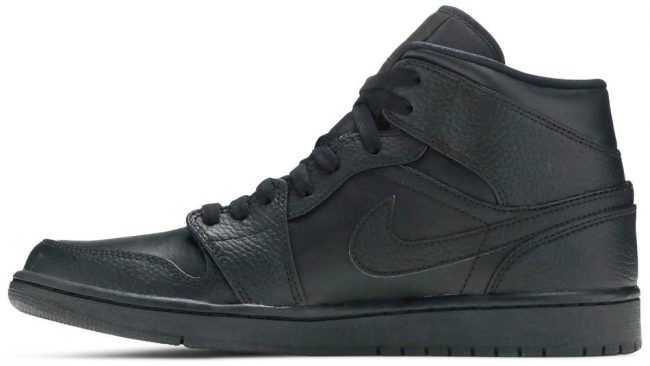 Air Jordan 1 Mid 'Triple Black' 554724-091