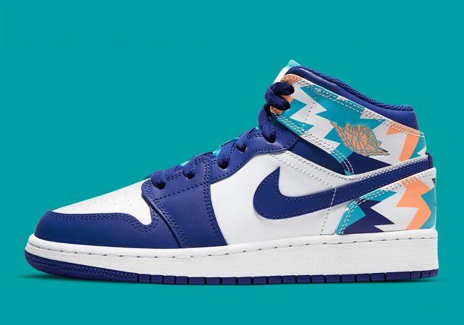 Air Jordan 1 Mid GS 'Geometric Pint' 555112-105