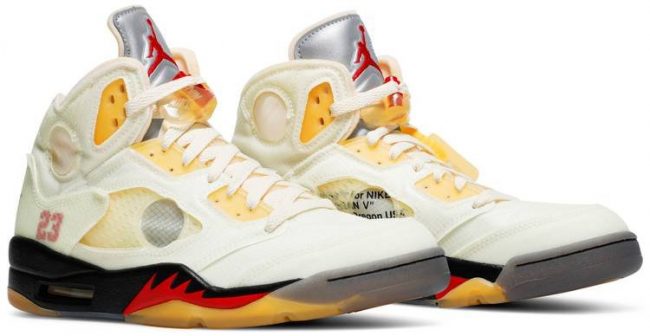 Off-White x Air Jordan 5 Retro SP 'Sail' DH8565-100