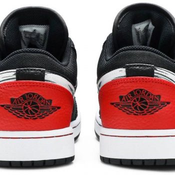 Air Jordan 1 Low 'Brushstroke Swoosh - Black Red' DA4659-001