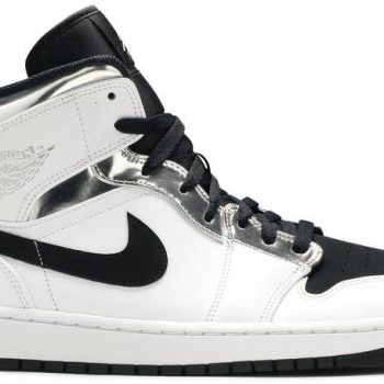 Air Jordan 1 Mid 'White Silver' 554724-121