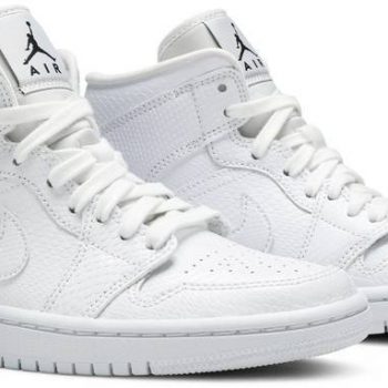 Air Jordan 1 Mid 'White Snakeskin' BQ6472-110