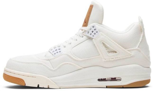 Levi's x Air Jordan 4 Retro 'White Denim' AO2571-100