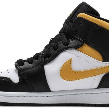 Air Jordan 1 Mid 'Black University Gold' 554724-177